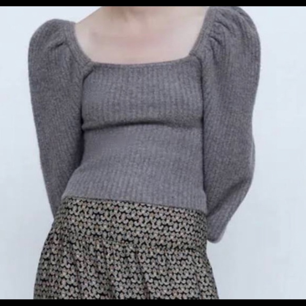 ZARA grey knit sweater - Picture 2 of 7